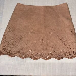 Forever 21 Suede Tan Skirt
